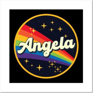 Angela // Rainbow In Space Vintage Style Posters and Art